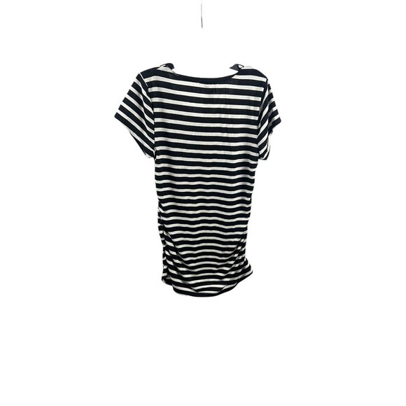 Love Ryan Women's New Striped Black White Short Sleeve T-Shirt M Nautical New St - Picture 7 of 7